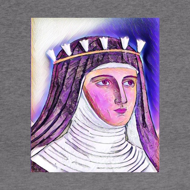 Hildegard of Bingen Pink Portrait | Hildegard of Bingen Artwork 7 by JustLit